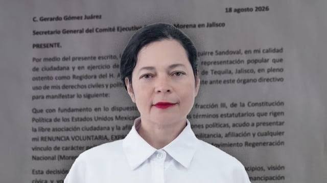 Renuncia a Morena regidora de Tequila (17:45 h)