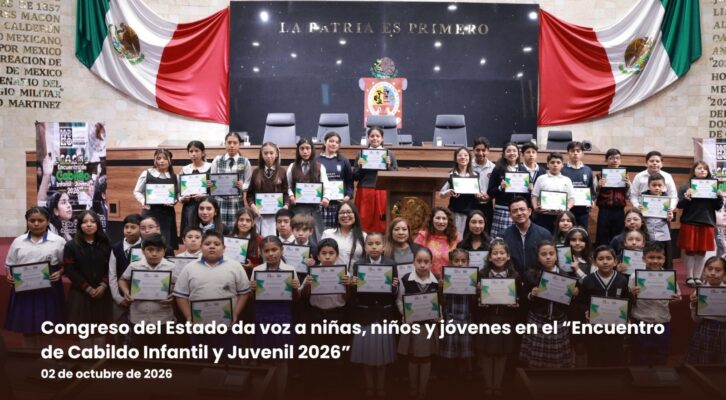 Congreso del Estado da voz a niñas, niños y jóvenes en el “Encuentro de Cabildo Infantil y Juvenil 2026” (17:15 h)