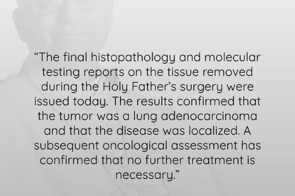 Reporte de El Vaticano sobre el cáncer del Papa (16:57 h)